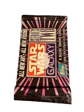 Topps Star Wars Galaxy Series Two Trading Card Pack - Black, Pink, Purple